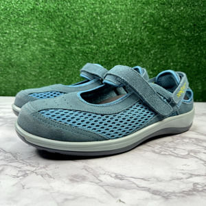 Orthofeet Sanibel Mary Jane Shoes Women's Size 8.5B Blue Suede Casual‎